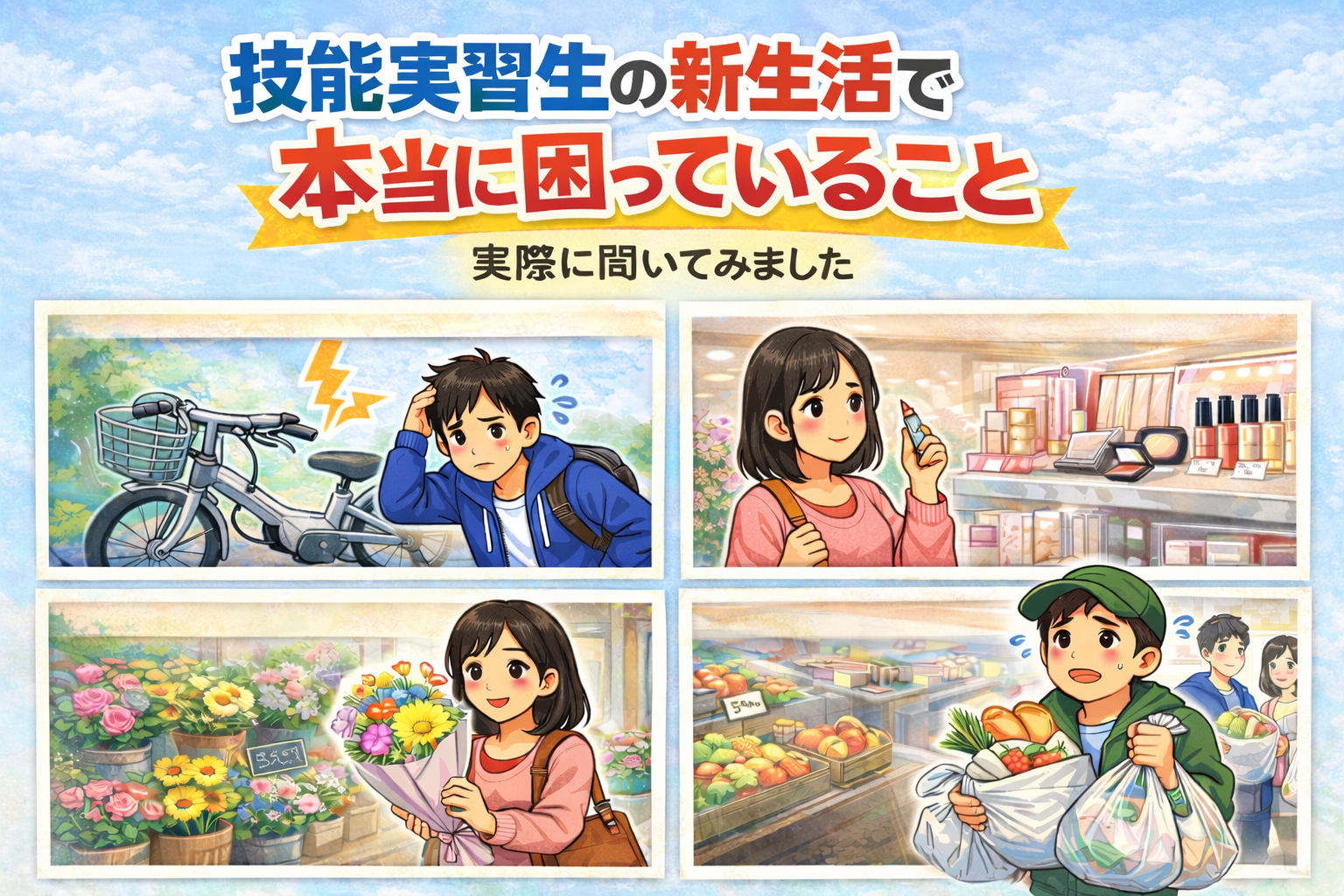 技能実習生の新生活で本当に困っていること｜実際に聞いてみました